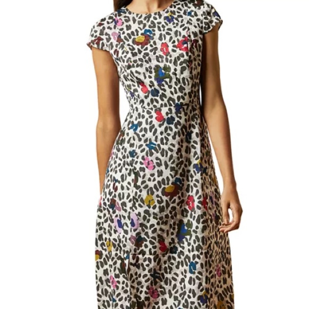 Ted Baker London Colorful Animal Print Midi Dress